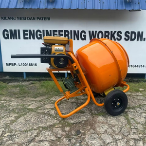 Nouvelle machine de mélangeur de ciment de grand tambour de 220L essence/décharge manuelle électrique facile à utiliser bonne qualité de mélange composant de moteur de noyau - Product Image 1