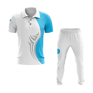 Kit de Cricket par sublimation personnalisé ensemble d'uniformes pour hommes/uniforme de Cricket respirant en gros d'usine 2024