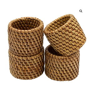 Servilletero de ratán simple, servilletero fino de mimbre, artesanía en Vietnam - Product Image 2