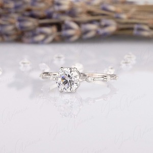 Anillo de piedras preciosas de topacio blanco, joyería para mujer, joyería de estilo bohemio de Plata de Ley 925, anillo hecho a mano de tendencia, regalo para ella - Product Image 1