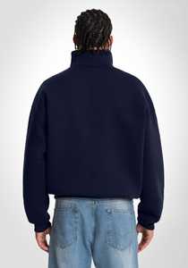 เสื้อฮู้ดคอปกแบบลำลองของผู้ชายเสื้อกีฬาแบบสวมหัวมีซิปครึ่งแบบกำหนดเองผ้าฝ้าย100% ทันสมัย - Product Image 6