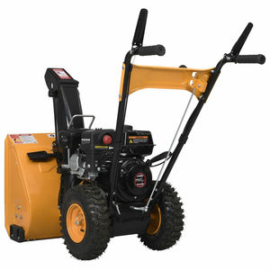 Soplador de nieve eléctrico comercial D1Z4 1 amarillo y negro de 6.5 HP para jardín y granja, con componentes principales del motor y engranajes. - Product Image 2