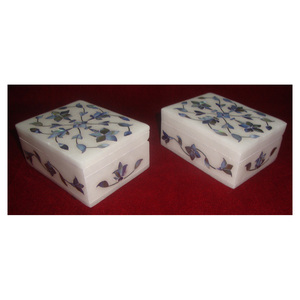 Home Decoration MOP Marble <b>Box</b> Made in India New Arrival Natural Marble <b>Box</b> Unique Designed Mother of Pearl Inlay Marble <b>Box</b> - Product Image 1