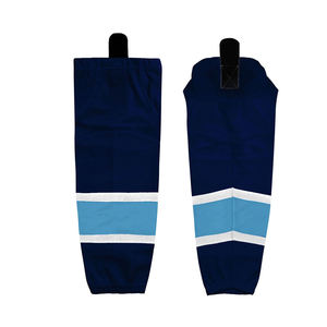 Prix de gros Ensemble d'uniformes de hockey sur glace personnalisables professionnels Chaussettes de hockey sur glace sublimées personnalisées - Product Image 1