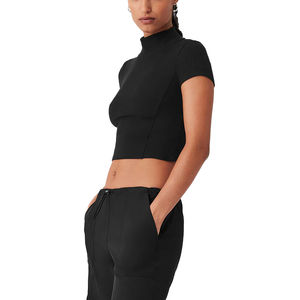 Offre Spéciale impression personnalisée plaine été femme coton t-shirt recadrée dames culture t-shirt hauts Hip Hop femmes Fit haut court t-shirts - Product Image 6