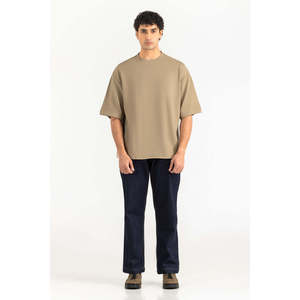 Camisetas de Punto Holgadas para Hombre, 280g MN-TS-SS26-021-A, Camisetas con Logotipo y Letras Estampadas, Diseño Transpirable y Compresible - Product Image 6