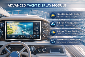 Moniteur LCD industriel de 12,1 pouces, IP67, étanche, lisible en plein soleil, haute luminosité, pour la navigation maritime, panneau PC pour kiosque - Product Image 2