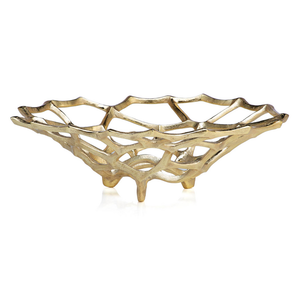 Bol de service de fruits Coral Design avec finition dorée Bol en métal au design rare à bas prix Bol de stockage de fruits en métal personnalisé - Product Image 1