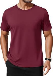 T-shirts d'été décontractés à manches courtes et à col ras du cou en coton doux pour hommes - Product Image 5