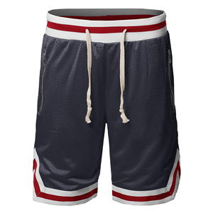 Men's Mesh Basketball Shorts Black Red Green Drawstring Waist Breathable Summer Training Wear with Side Pockets - Product Image 4