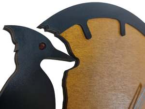 Horloge volante oiseau moderne unique horloge décorative montre Triple cercle métal rond en bois surdimensionné moderne grande couleur moderne - Product Image 5