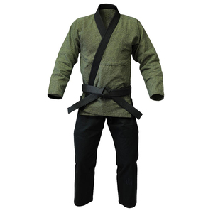 Uniformes de Kimono BJJ de algodón 100% para hombre, diseño personalizado, mangas completas, ropa deportiva lisa en blanco, servicio OEM, precio bajo - Product Image 4