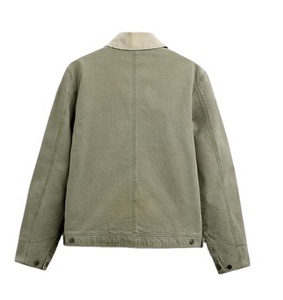 Veste denim personnalisée de haute qualité 280gsm 100% coton vieilli Vintage printemps épais manteau lourd broderie pour hommes - Product Image 2