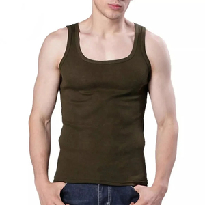 Polyester entraînement Gym débardeur hommes Muscle sans manches vêtements de sport chemise Stringer vêtements musculation maillots - Product Image 1
