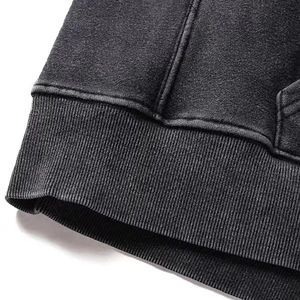 NEW Street Wear Acid Wash <b>women's</b> Hoodies Custom Logo Pullover Unisex Oversize <b>Black</b> Vintage Hoodie - Product Image 5