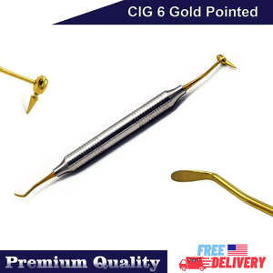 Compuesto dental #6 oro titanio CIG6 plástico relleno restauraciones instrumento - Product Image 2