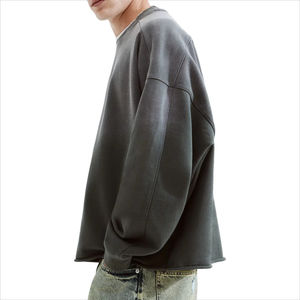 Sudadera para Hombre de Peso Pesado, Marca de Moda, Sudadera Personalizada, Color Sólido, Lavada, Desgastada, con Estampado 3D - Product Image 3