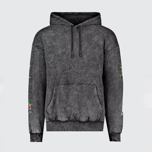 Sweat à capuche sunfaded personnalisé Vintage lavage à l'acide en détresse Boxy pull à capuche hommes strass à capuche soleil délavé sweats - Product Image 3