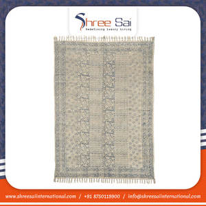 Qualité supérieure Logo personnalisé Tapis imprimés en coton brodé Fabricant indien de gros pour le bureau et le salon - Product Image 6