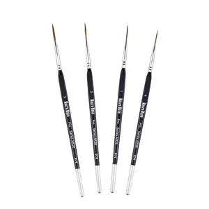 Sable Travel Watercolor Brushes, 3pcs Kolinsky Sable Hair Round Artist Paint Brushes with Pocket Protective Case, Perfect for Watercolor Acrylics
