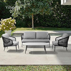 Ensemble de meubles de jardin de luxe pour hôtel, canapé d'extérieur en aluminium, salon, villa, meubles de patio pour piscine, terrasse, complexe hôtelier - Product Image 1