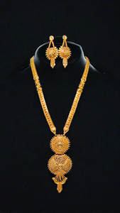 Ensemble de boucles d'oreilles collier de qualité supérieure avec plaqué or 22 carats fait à la main pour femmes ensemble de bijoux boucles d'oreilles collier - Product Image 3