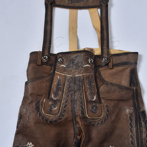 กางเกงขาสั้น100% หนังแท้น้ำหนักเบาสำหรับผู้ใหญ่กางเกงขาสั้นแบบบาวาเรียของผู้ชายจากผู้ผลิตชั้นนำ - Product Image 1