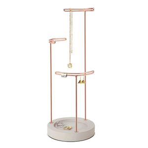Handmade Modern Simple Design Stainless Steel Jewelry <b>Stand</b> Stylish Marble Polished Decor for Home Living Room Anniversary Gift - Product Image 2