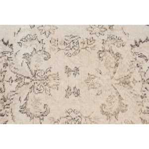 Tapis turc, tapis vintage 7,3x11,2 pieds, tapis en laine patchwork blanc et gris - Product Image 5