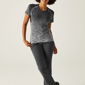 Camisetas de gimnasio con logotipo personalizado para mujer hechas con tela de poliéster para verano, ropa de entrenamiento informal disponible al por mayor - Product Image 4