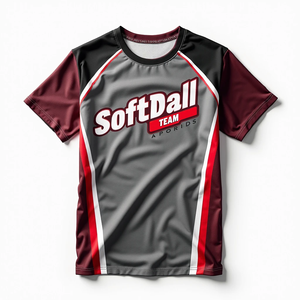 Maillots de basket-ball de football de softball de pêche sublimés personnalisés pour hommes col rond 100% respirant coupe douce sensation de confort - Product Image 2
