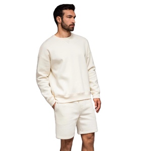 Ensemble de survêtement premium pour homme, col rond, hiver, 500 GSM, molleton de coton, sweat-shirt et pantalon de jogging, streetwear, tenue d'entraînement, OEM, marque privée - Product Image 2