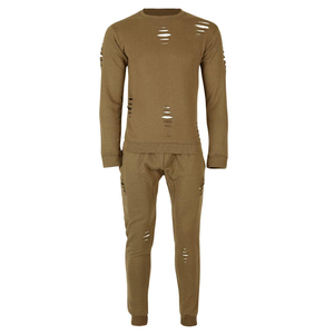 Reasonable Price Mens <b>Distressed</b> Tracksuit High Quality 100% Cotton Quick Dry Breathable Design for Adults <b>Distressed</b> Tracksuits - Product Image 1