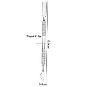 Empujador de Cutículas de Doble Punta de Acero Inoxidable Reutilizable, Removedor de Piel Muerta, Herramienta de Manicura y Pedicura para el Cuidado de las Uñas - Product Image 5