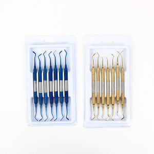 Kit de Instrumentos Dentales de Material Compuesto Azul, 7 Piezas, Herramientas de Acero Inoxidable para Limpieza y Relleno, Acero Inoxidable con Revestimiento de Titanio, CE - Product Image 3