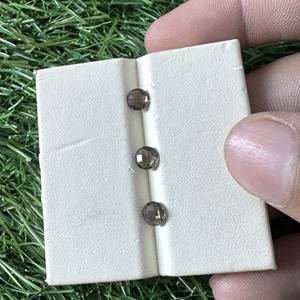 Briolette redondo de cuarzo ahumado de 3-5MM para hacer anillos y colgantes - Product Image 3