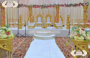 Royal Rajasthani Thème Ouvert Mariage Mandap Indien Ajanta Ellora Piliers Mariage Mandap Sud Asiatique Mariage Abhishek Mandapam USA - Product Image 6