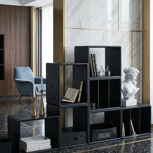 Ensemble de 10 boîtes de rangement modulaires modernes en bois d'acacia, empilables, étanches et écologiques pour salon et maison - Product Image 5