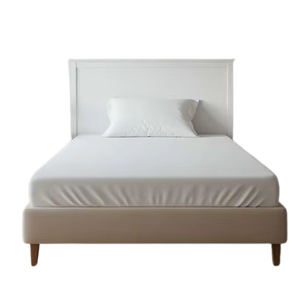 Parure de lit simple en polyester 100x200cm, douce et résistante, 3 pièces pour usage domestique : drap-housse et 2 taies d'oreiller, style simple, motif uni - Product Image 1