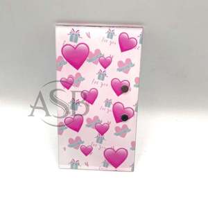 White Pink Heart Valentine Acrylic Lash <b>Tile</b> With <b>Magnets</b> Extension <b>Tile</b> Customised Logo Printing Love Design OEM - Product Image 6