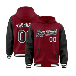 Veste d'université Graffiti en laine à la mode pour hommes High Street Style avec col rabattu et patch brodé - Product Image 1