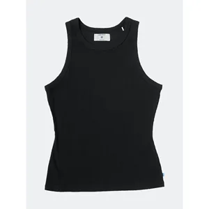 Top a Costine Nero Traspirante da Donna con Imbottitura e Colletto a Fiocco, Stile Casual, Logo Personalizzabile, Disponibile nelle Taglie XS S M L - Product Image 1