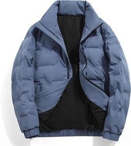 OEM fabricant pakistanais personnalisé lâche imperméable à l'eau gaufré Streetwear doudounes manteau d'hiver pour hommes col montant avant - Product Image 5