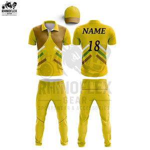 ชุดยูนิฟอร์มคริกเก็ตคุณภาพสูง ระบายอากาศได้ดี แห้งเร็ว ผลิตจากโพลีเอสเตอร์ 100% ปรับแต่งได้ตามต้องการ สำหรับทีม ขายส่ง ราคาถูก ลดราคา - Product Image 4