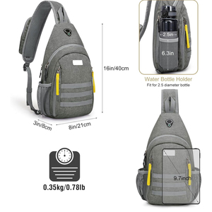 Large Capacity Multi-Pocket <b>Crossbody</b> Waterproof Nylon Outdoor Daily Use Unisex Casual High Quality Fashion Single Strap Arabian - Product Image 3