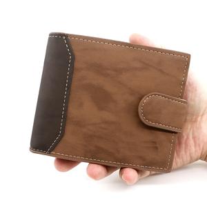 Unisex Men's Women's RFID Bifold <b>Wallet</b> Slim Leather Card Organizer <b>Zipper</b> Closure Chains Business Casual Coffee Color - Product Image 5