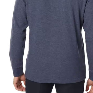 Haute qualité nouveau Design hommes basiques coton mélangé demi-fermeture éclair sweats couleur unie à manches longues sweat - Product Image 6