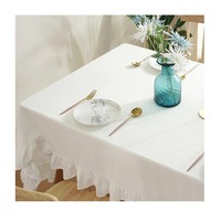 Nappe blanche lavable de marque de qualité supérieure lin 100% coton couverture tissu élégance mariages Banquet moderne et élégant durable