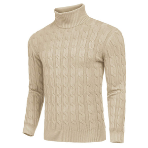 <strong>High</strong>-End <strong>Men</strong> Wool Sweater Breathable Solid Color Pullover With Turtleneck and Long Casual Sleeves Hot Sale Brand Winter Sweater - Product Image 5