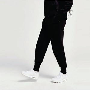 Private Label 69% Cotton 31% Polyester <b>Women</b> Tech <b>Fleece</b> Tracksuit Black Full Zip Hoodie <b>Joggers</b> Sweatpants Sweat Suit - Product Image 3